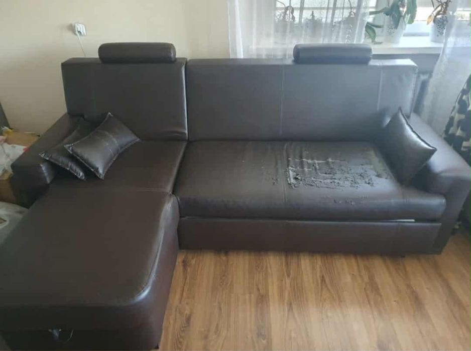 Kanapa rogowa brązowa
