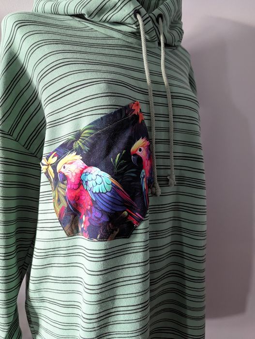 Auri&Lili NOWA ciepła dresowa bluza OVERSIZE z kapturem M L