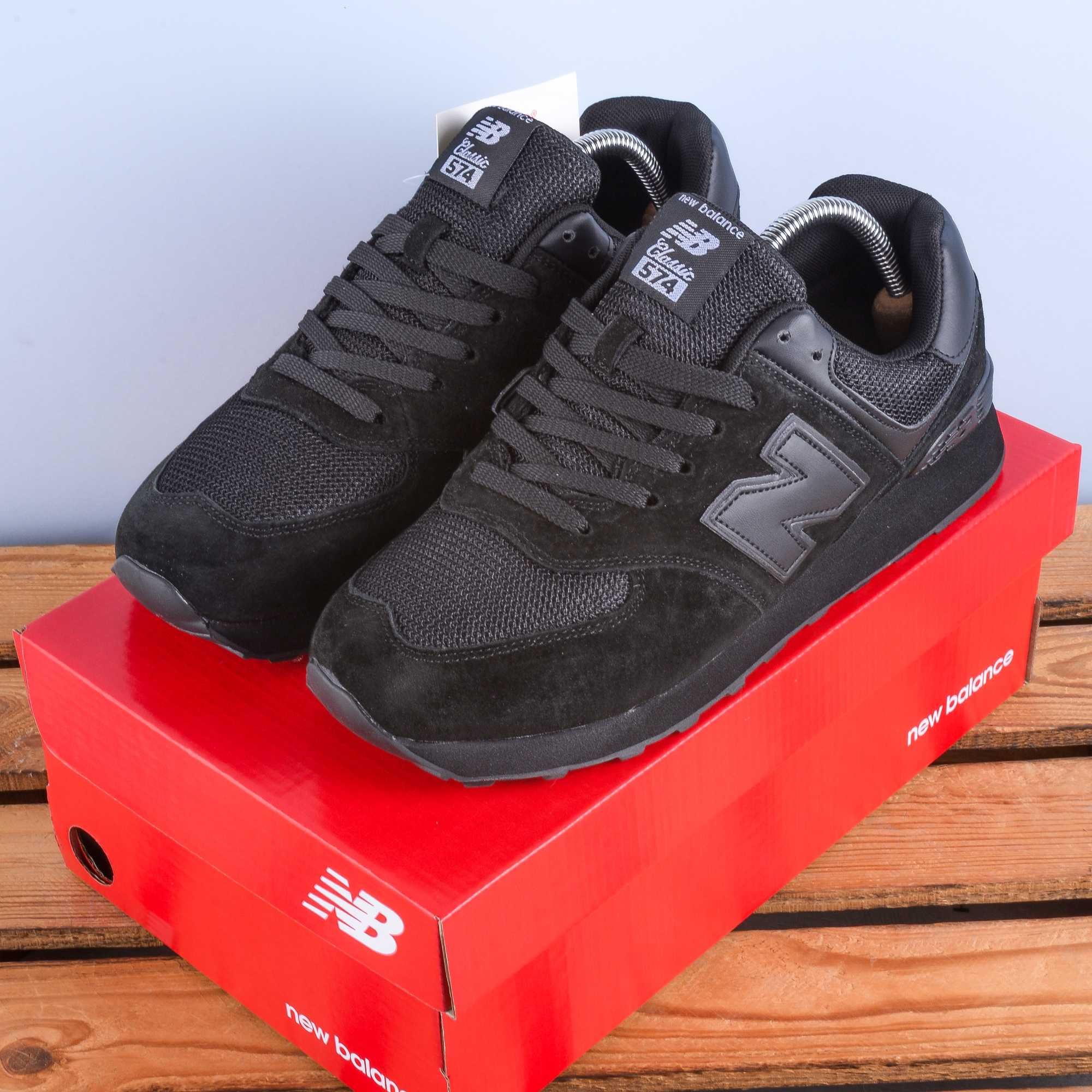 (1927) Кросівки New Balance 574 повністю чорні (41-45)