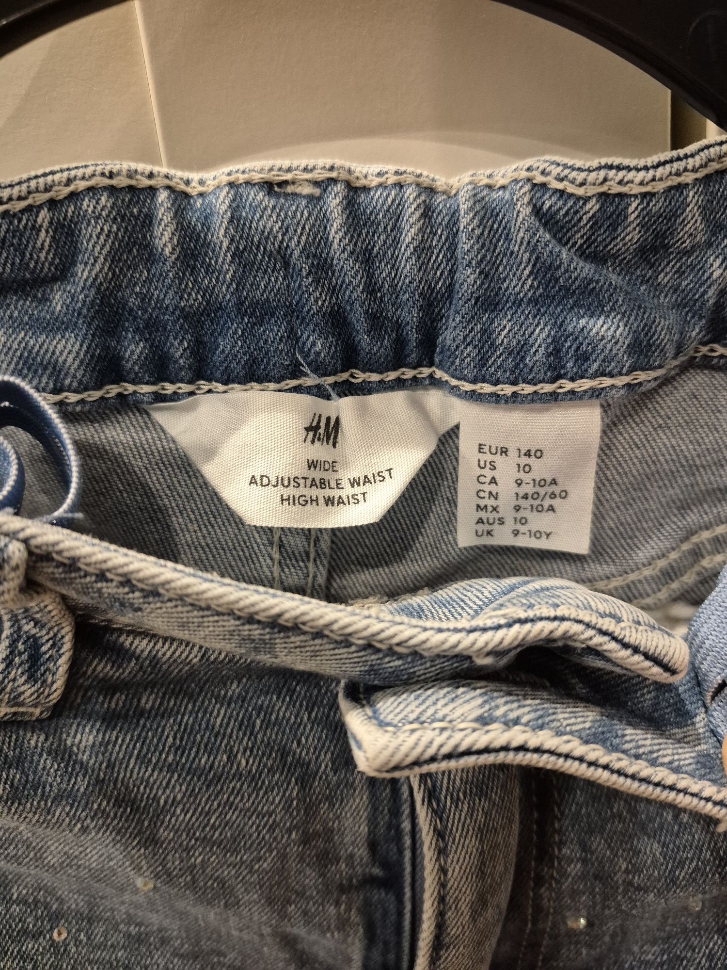 Spodnie dżinsowe dziewczęce r 140 H&M