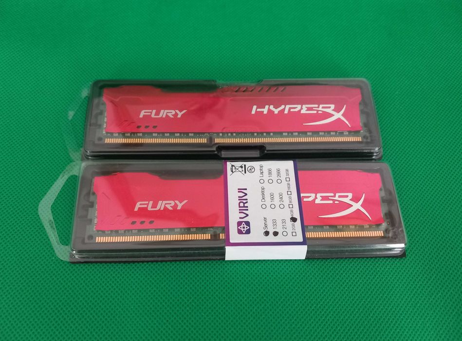 Memória RAM HyperX 8GB (2x4GB) DDR3 1333MHz ECC REG