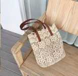 Ażurowa torebka letnia shopper bag beżowa koronkowa torba boho brązowa