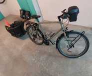Bicicleta touring mais reboque