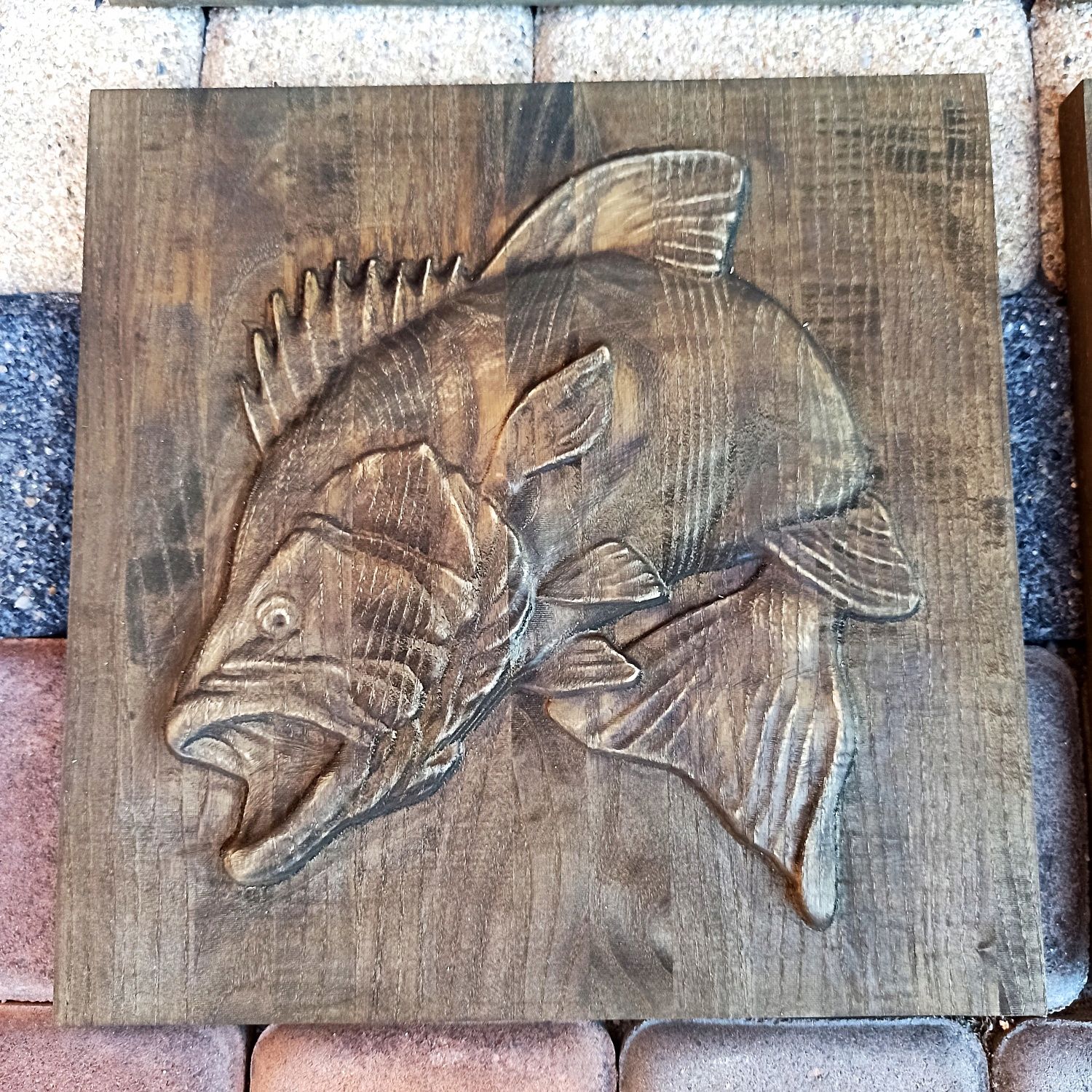 Obraz w drewnie z motywem ryby ryba rybki 30cm
