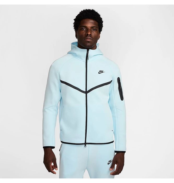 Оригінал! Зіп Худі Nike Tech Fleece (блакитне) (S, L) Новий з бірками!