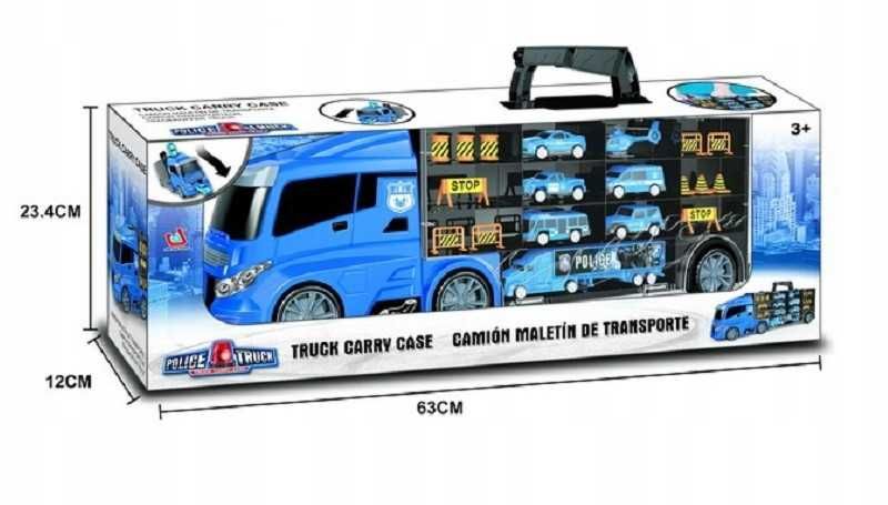 Ciężarówka autka wyrzutnia auta tir laweta policja pojazdy No.:666-08H