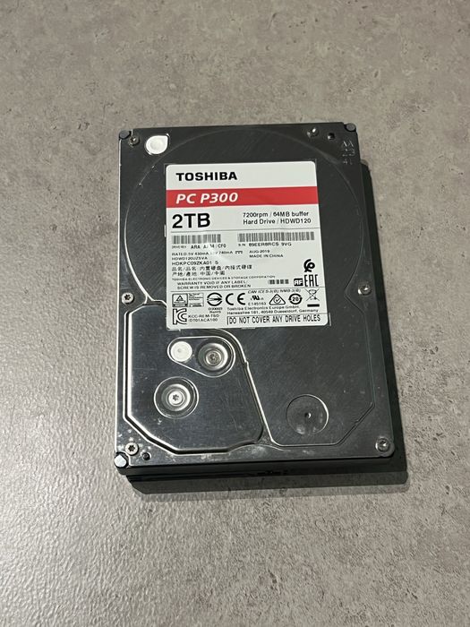 Dysk twardy HDD Toshiba HDWD120 P300 2TB SATA III 3,5" 2000Gb