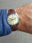 cały stalowy ENICAR mechaniczny zegarek nakręcany SWISS MADE retro