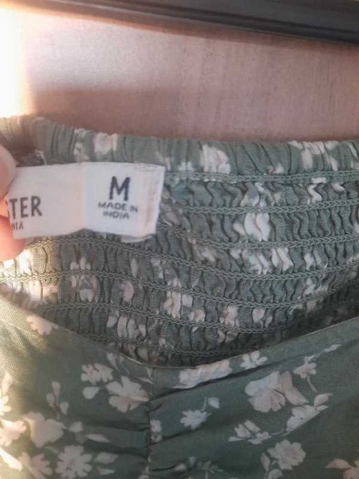 Bluzka crop top Hollister bufki kwiaty M