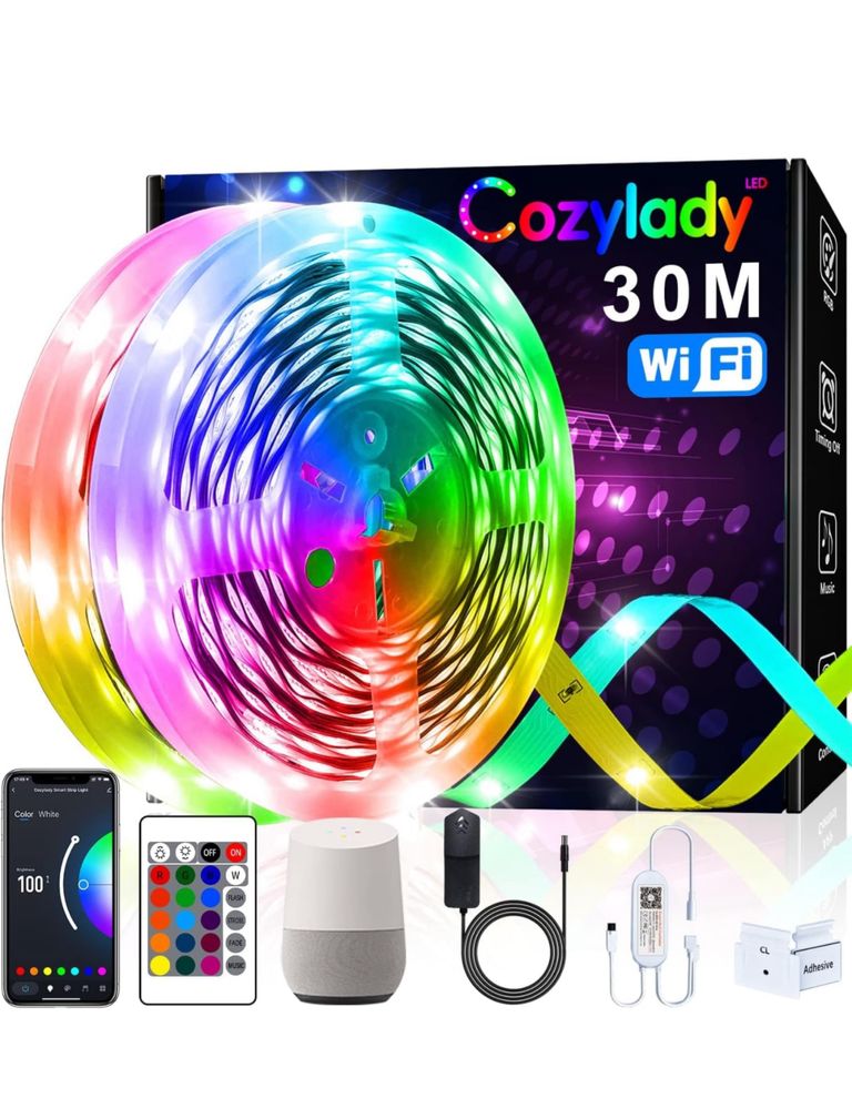 Cozylady tasma LED Alexa, dtugosc 30 m, kompatybilna z aplikacja