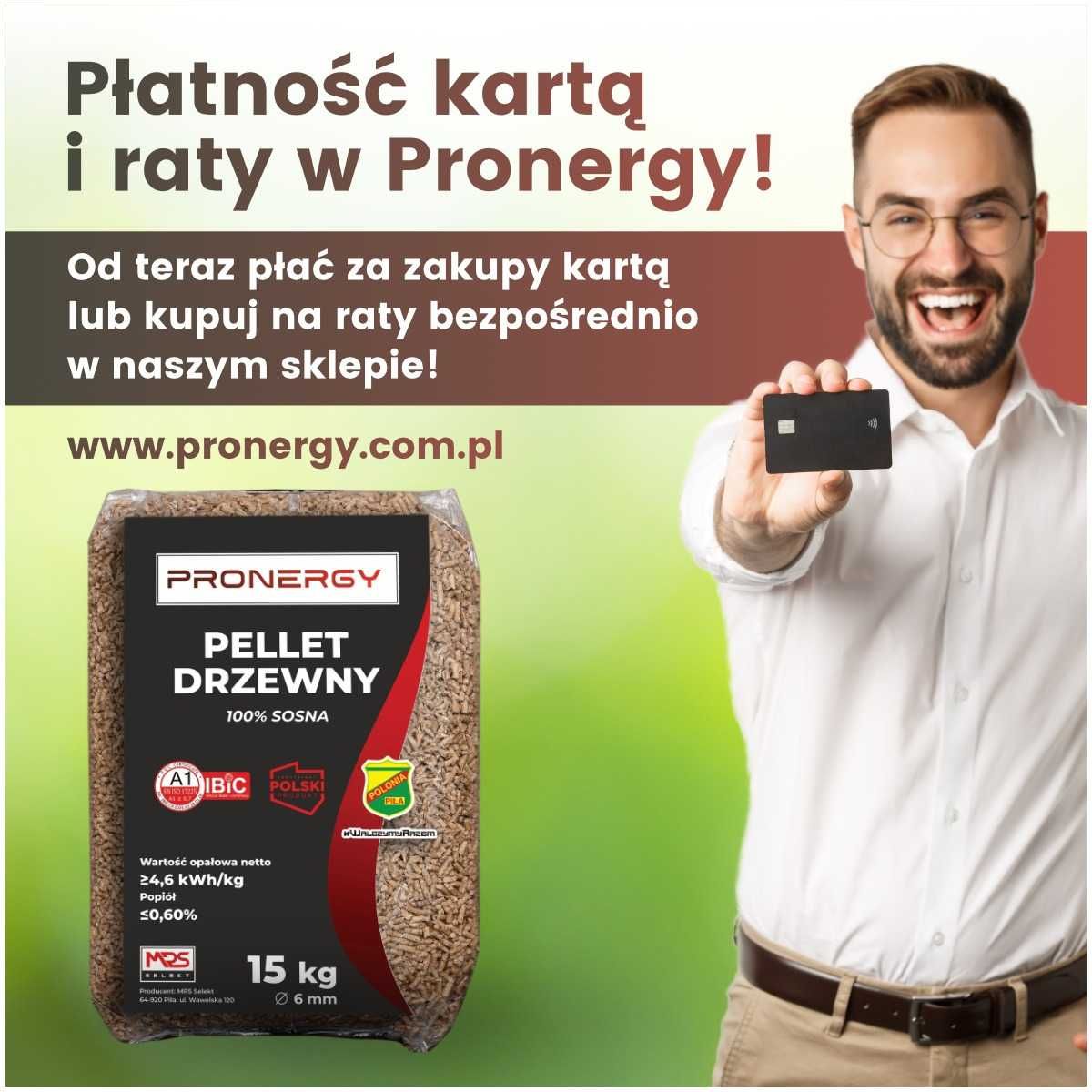 PRONERGY Pellet drzewny - pelet jasny popiół do 0,3% OD PRODUCENTA!