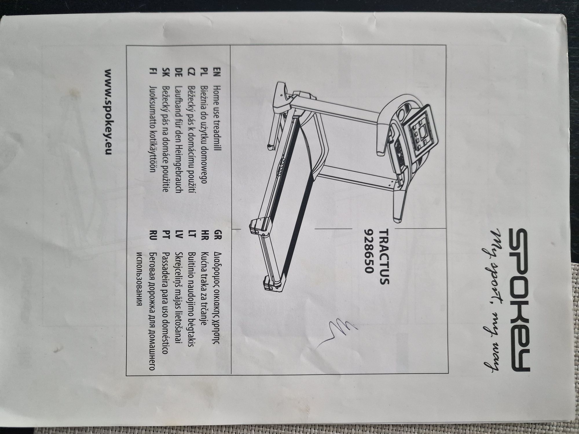 Bieżnia domowa Spokey Tractus 928650, gwarancja