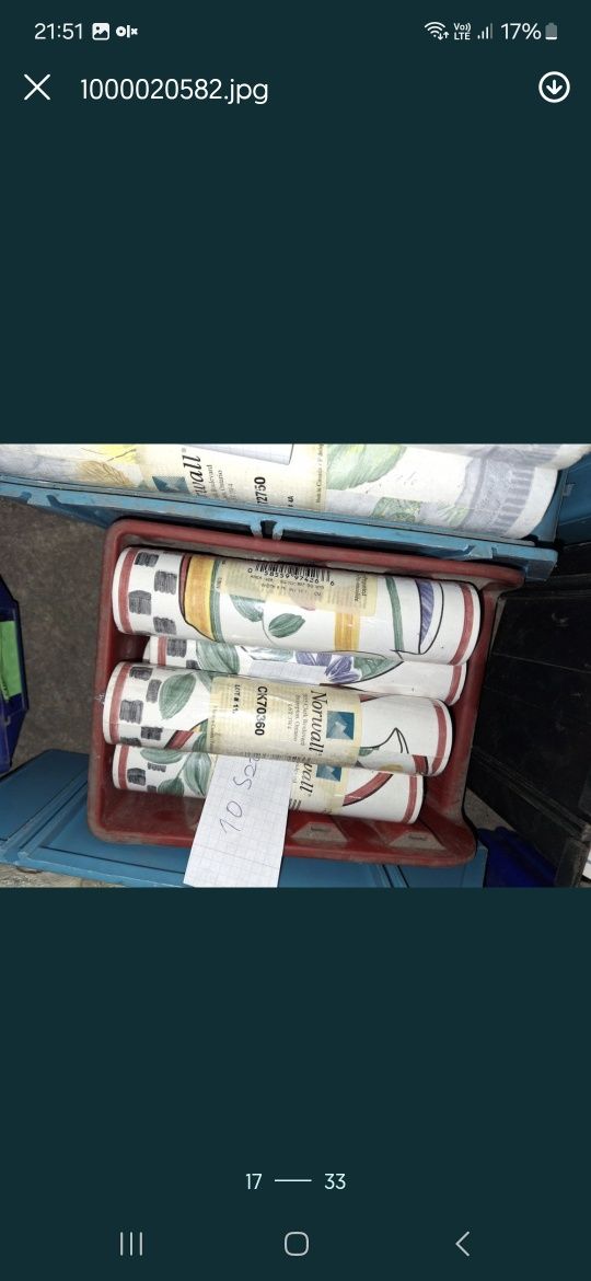 Tapeta dekoracyjna, pasek, 54szt.