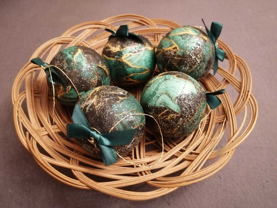 Bombka choinkowa wykonana ręcznie, nietłukąca