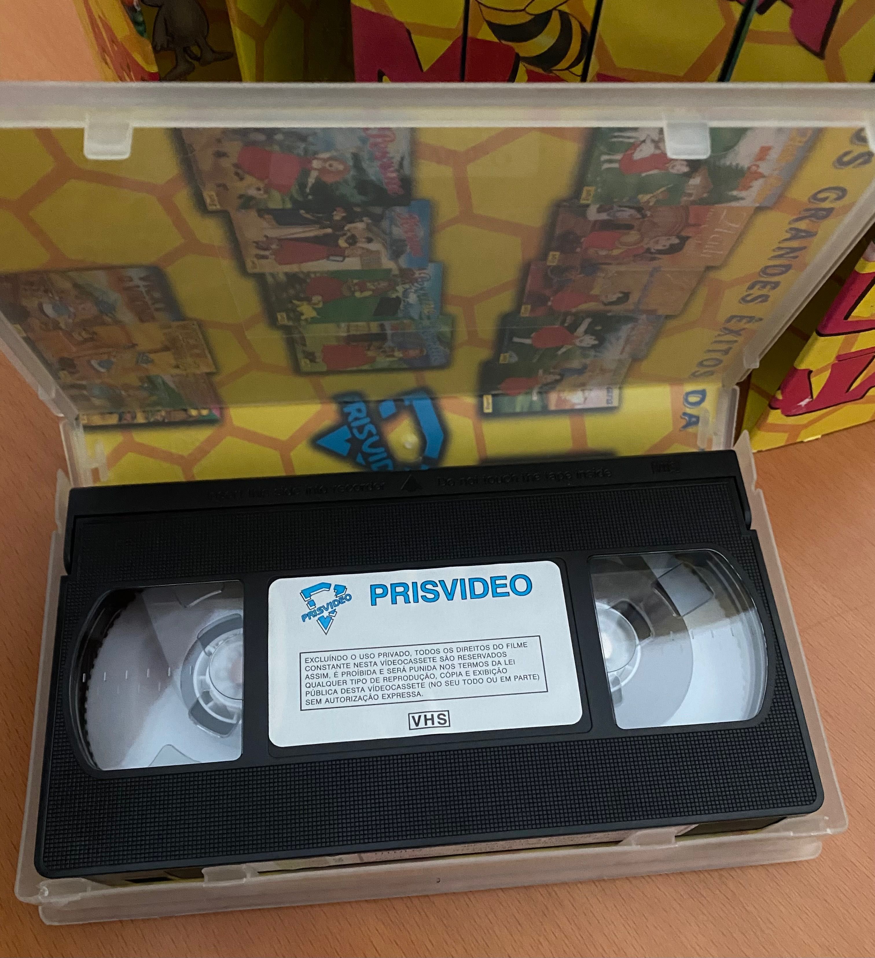 “Abelha Maia” - coleção de 5 cassetes VHS em caixa de cartão