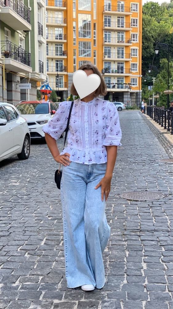 Джинси wide leg bershka 38р