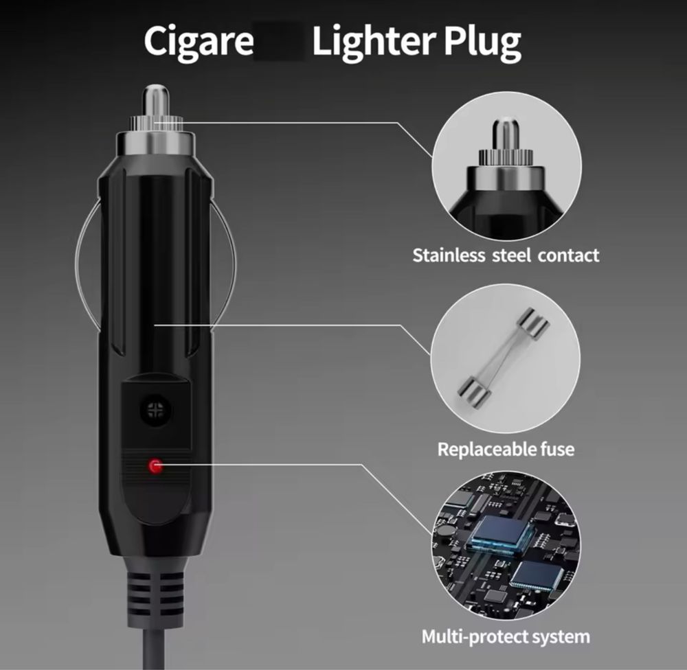 Кабель в прикурбвач 12 вольт starlink mini 12v адаптер 5м