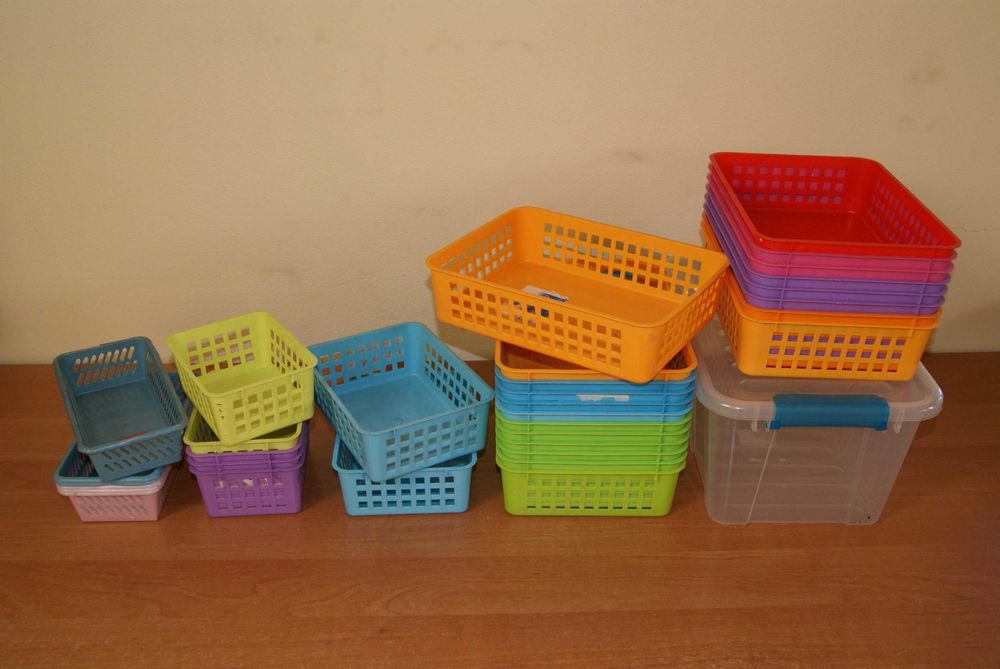 Koszyk Zestaw 34 Koszyków Różne Wymiary Mix Kolorów Nr 2
