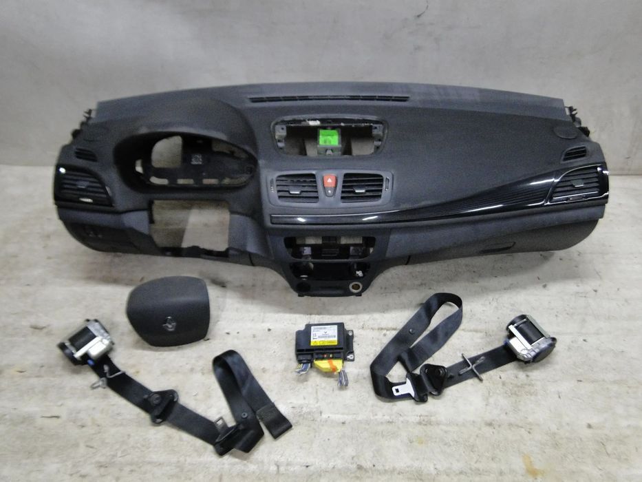 RENAULT MEGANE III 3 COUPE DESKA KONSOLA PODUSZKI AIRBAG PASY KOMPLET ORYGINAŁ EUROPA