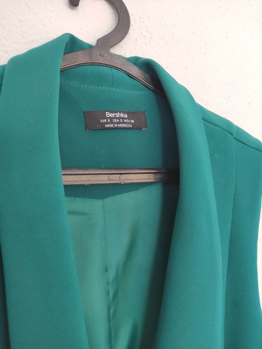 Vestido blazer azul esverdeado