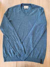 Sweter męski niebieski wełniany JACK & JONES