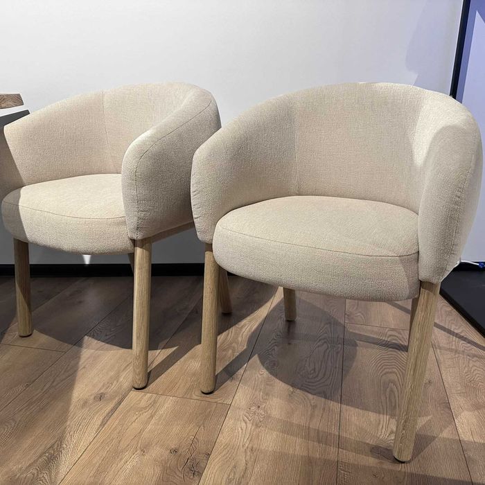 Krzesła 6 sztuk Cassano Lily beż Claudie design, krzesło OUTLET NOWE