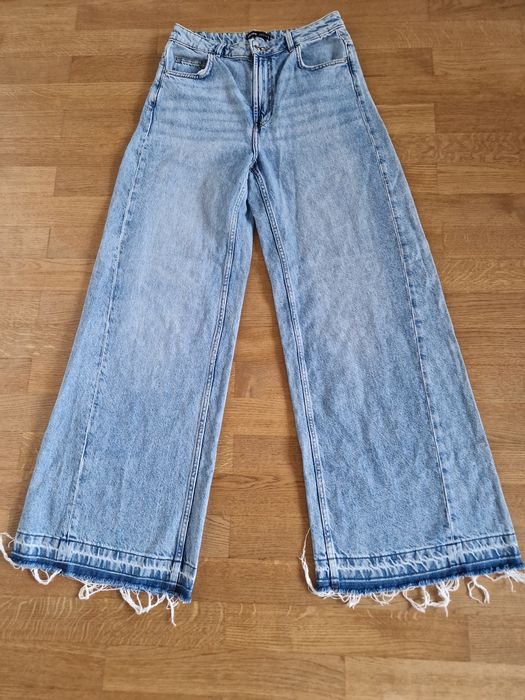 Spodnie jeansy dzwony flare wide leg Cropp M 38