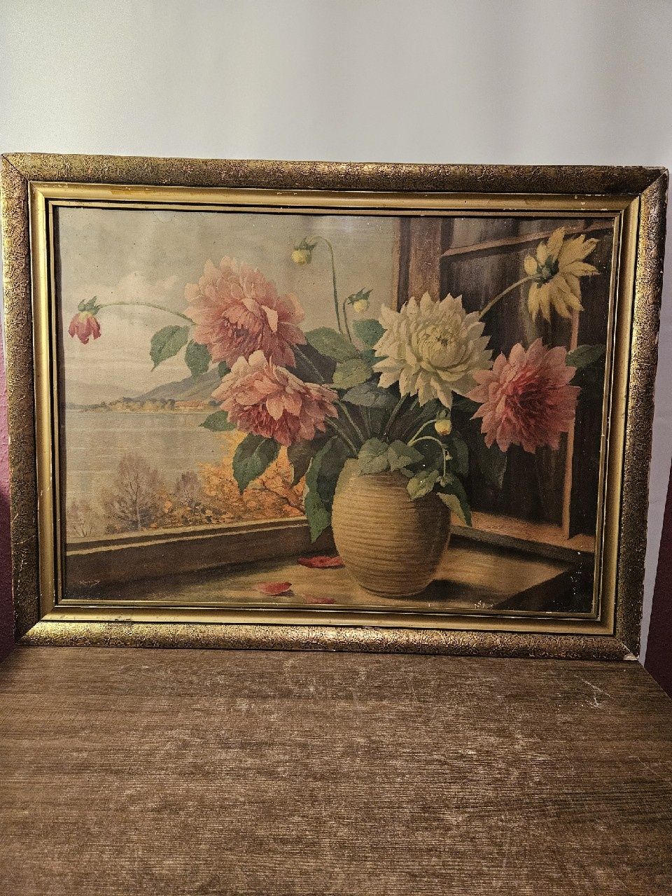 Stary piękny obraz 70/90 cm