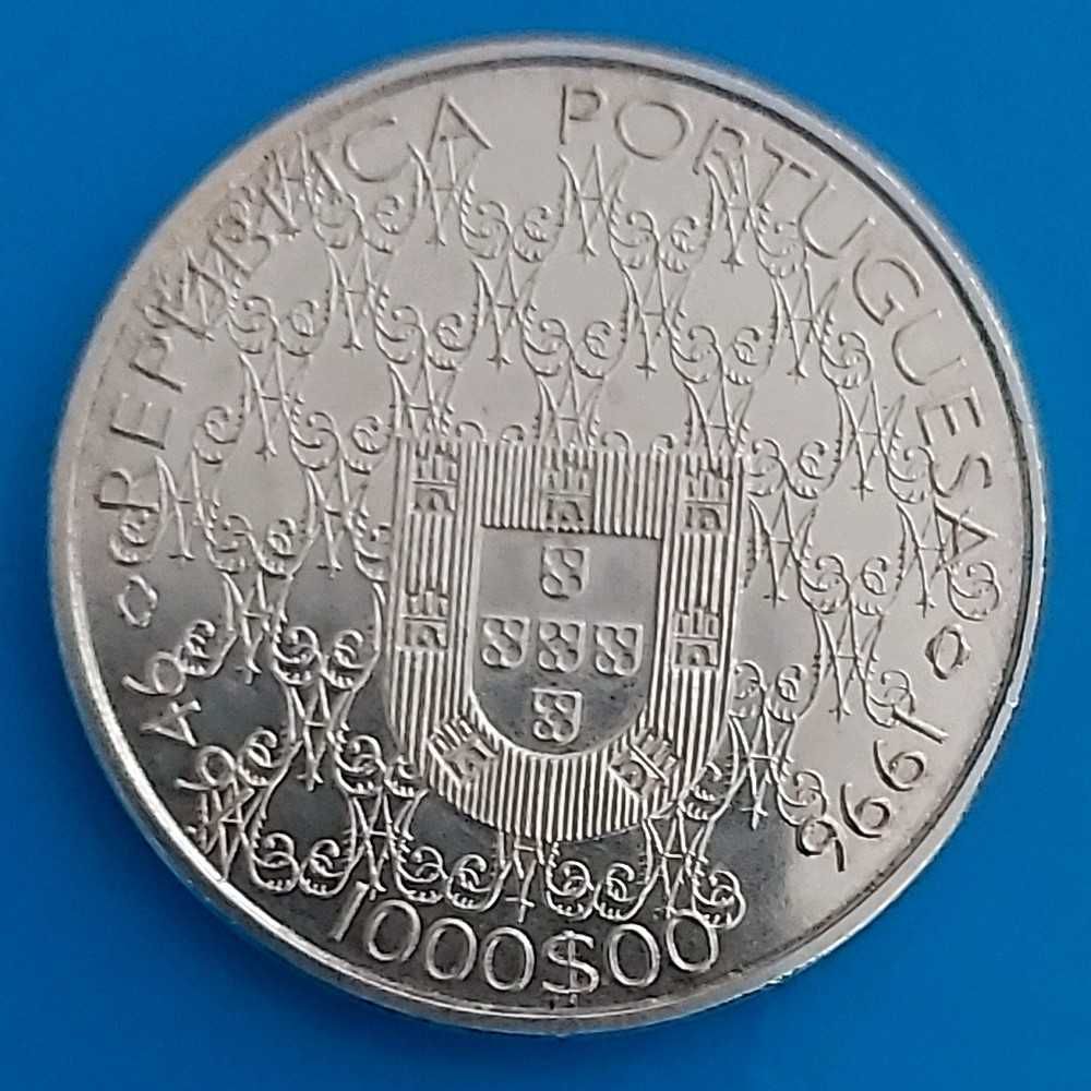 Moeda de 1.000$00 de 1996,  prata,  Nossa Senhora da Conceição