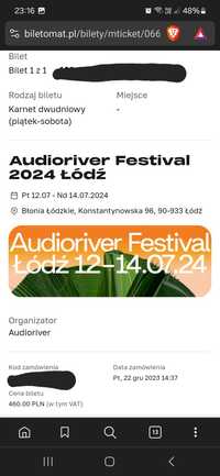 Bilet audioriver łódź karnet audioriver