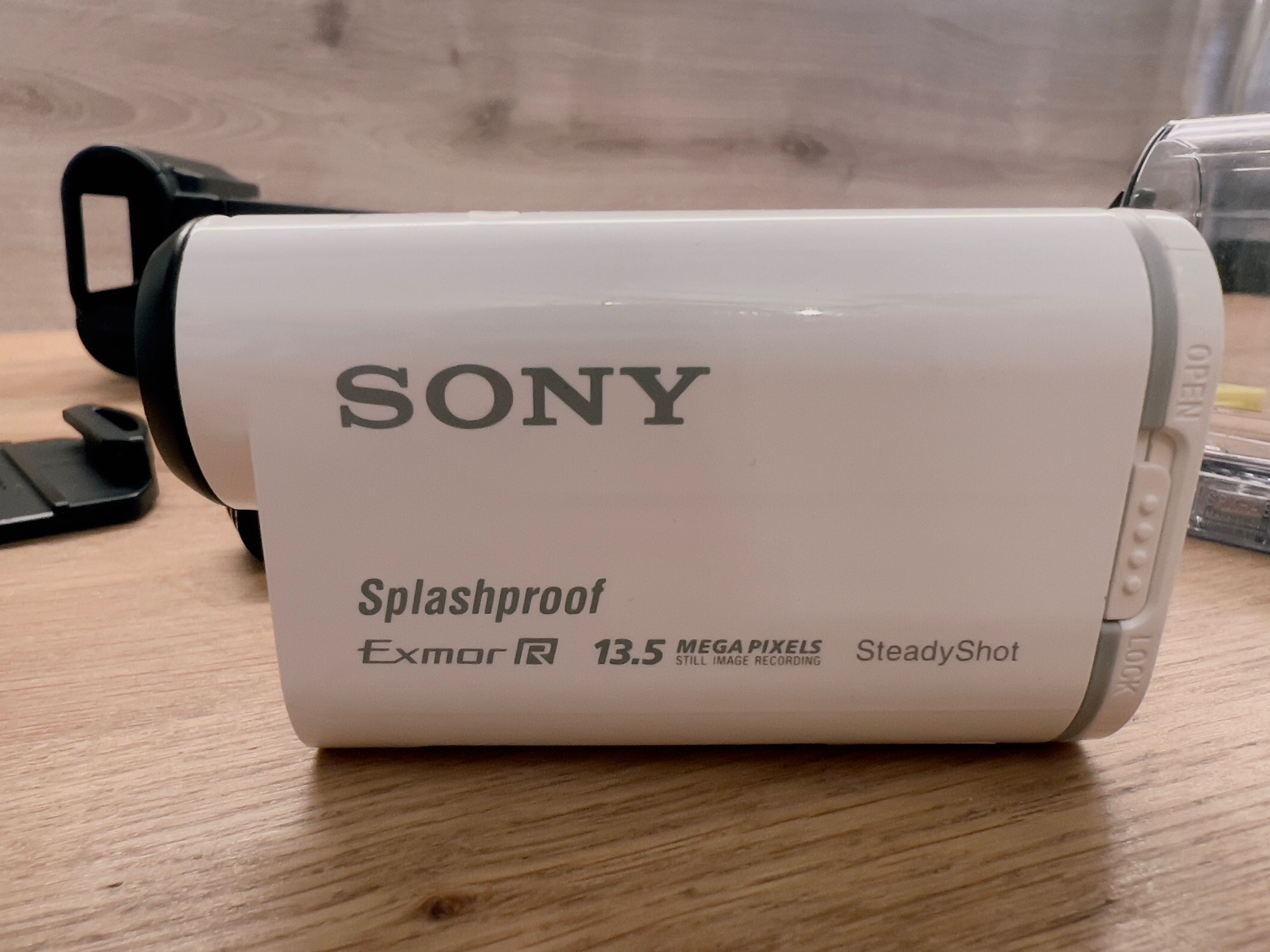 Kamera Sony HDR-AS100V biały + budowa AKA-LU1