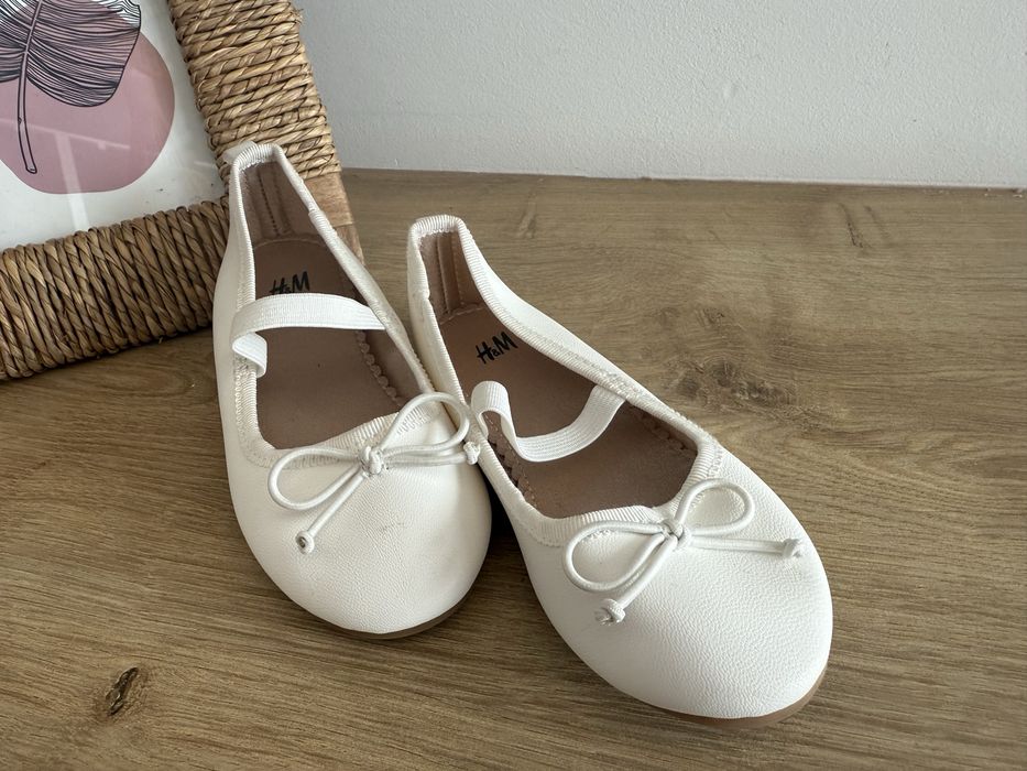 Baleriny balerinki h&m białe 25