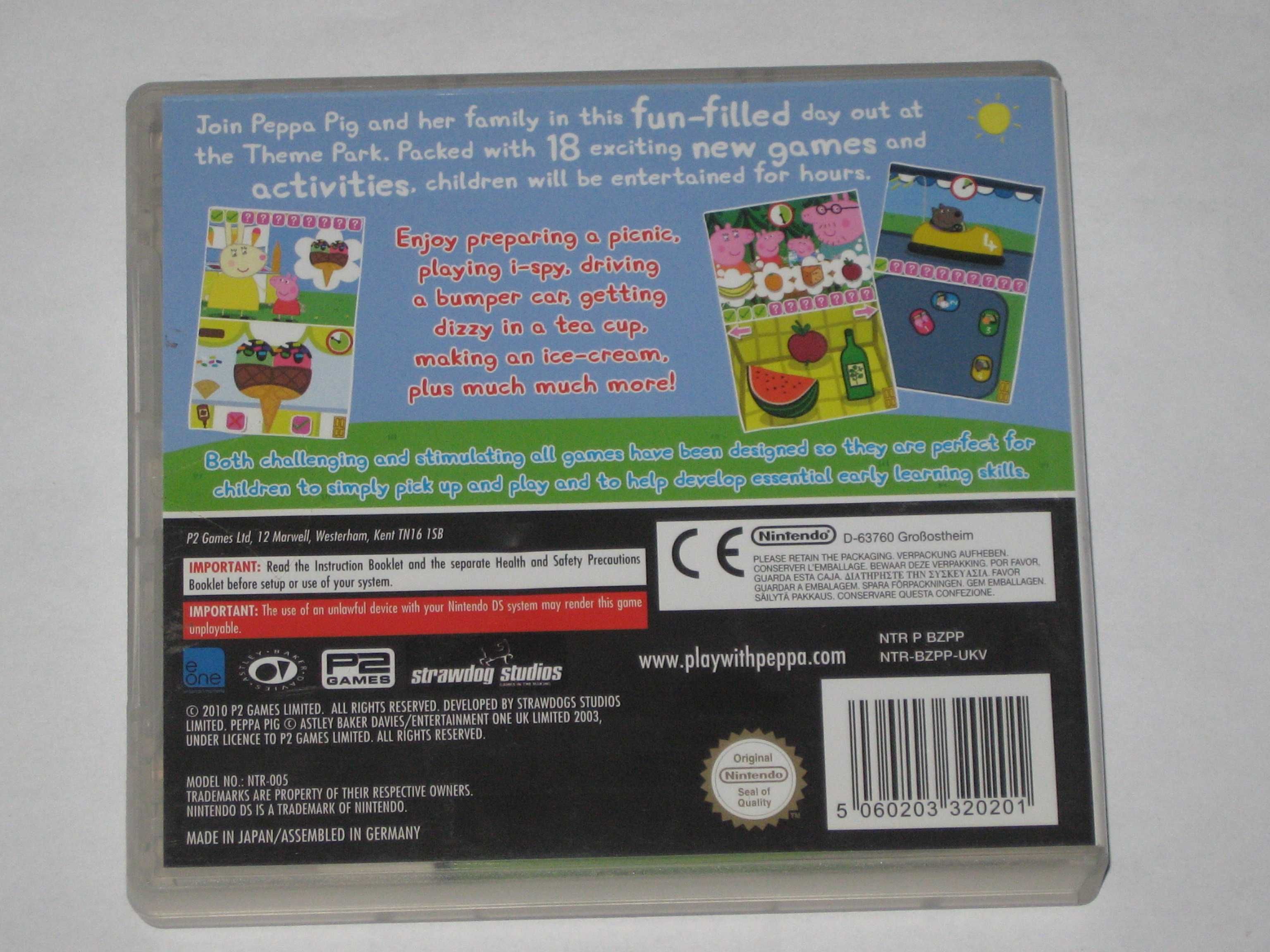 Peppa Pig Theme Park Fun Nintendo DS! 3xA BDB! DS!