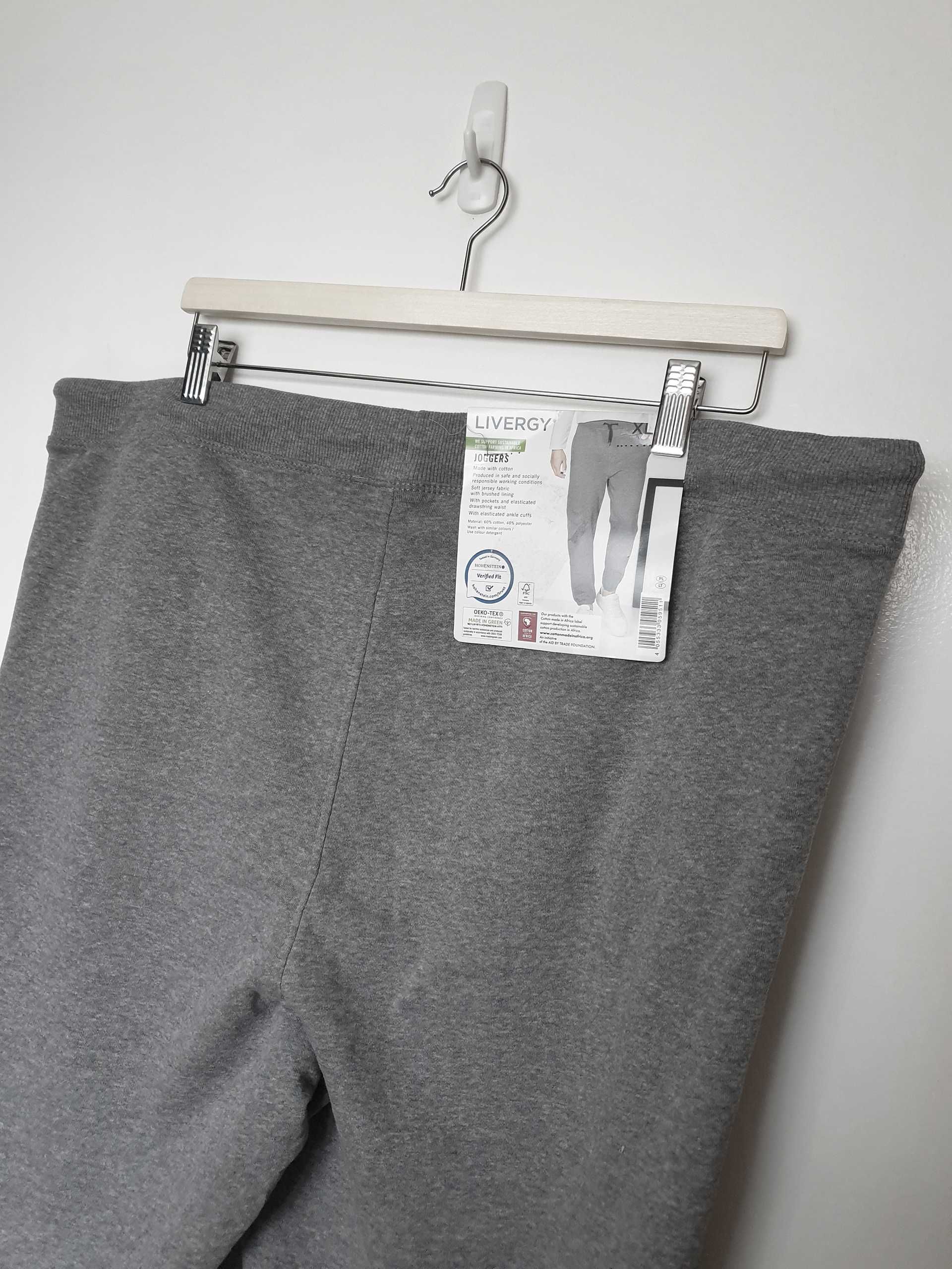 LIVERGY Męskie spodnie dresowe / joggery  z bawełną