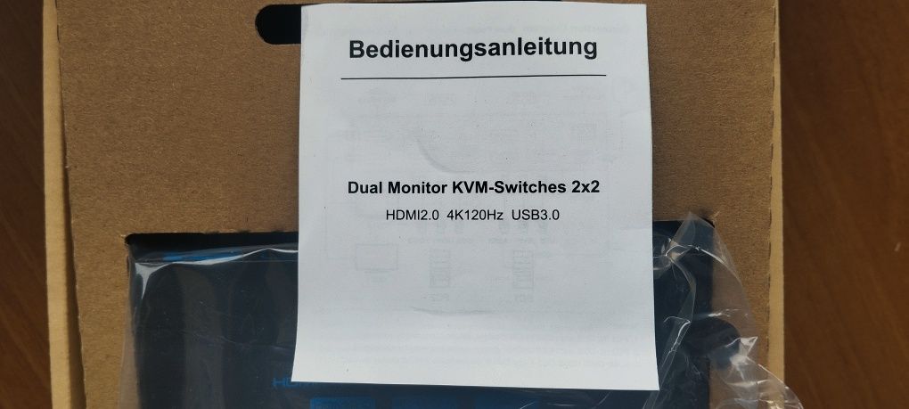 HDMI KVM-перемикач2монітори2 комп’ютери4K120HzUSB 3.0 KVM