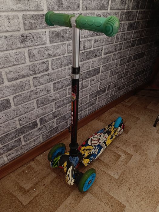 Самокат детский, самокат со светящимися колесами, самокат дитячий