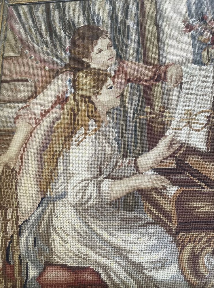 Pierre-Auguste Renoir "Dziewczęta przy pianinie" obraz haftowany