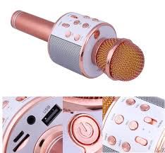 Беспроводной микрофон для караоке + bluetooth колонка WS-858