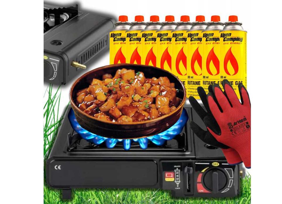 KUCHENKA GAZOWA turystyczna + 8x gaz/katusze + Multitool 13w1 *TANIO*