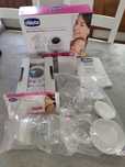 Bomba tira-leite (breast pump) Chicco + flange inserts + nipple shield