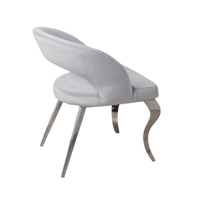 Krzesło glamour Anatole Silver nowoczesne krzesło tapicerowane