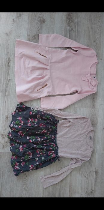 Paczka zestaw ubrań sukienka spódniczka koszulka 7 lat 122 116 leginsy