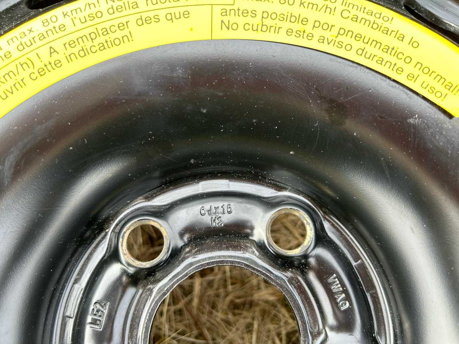 Koło zapasowe dojazdowe VW Polo 6R 185/60 R15 6Jx15H2 ET38ES 5x112