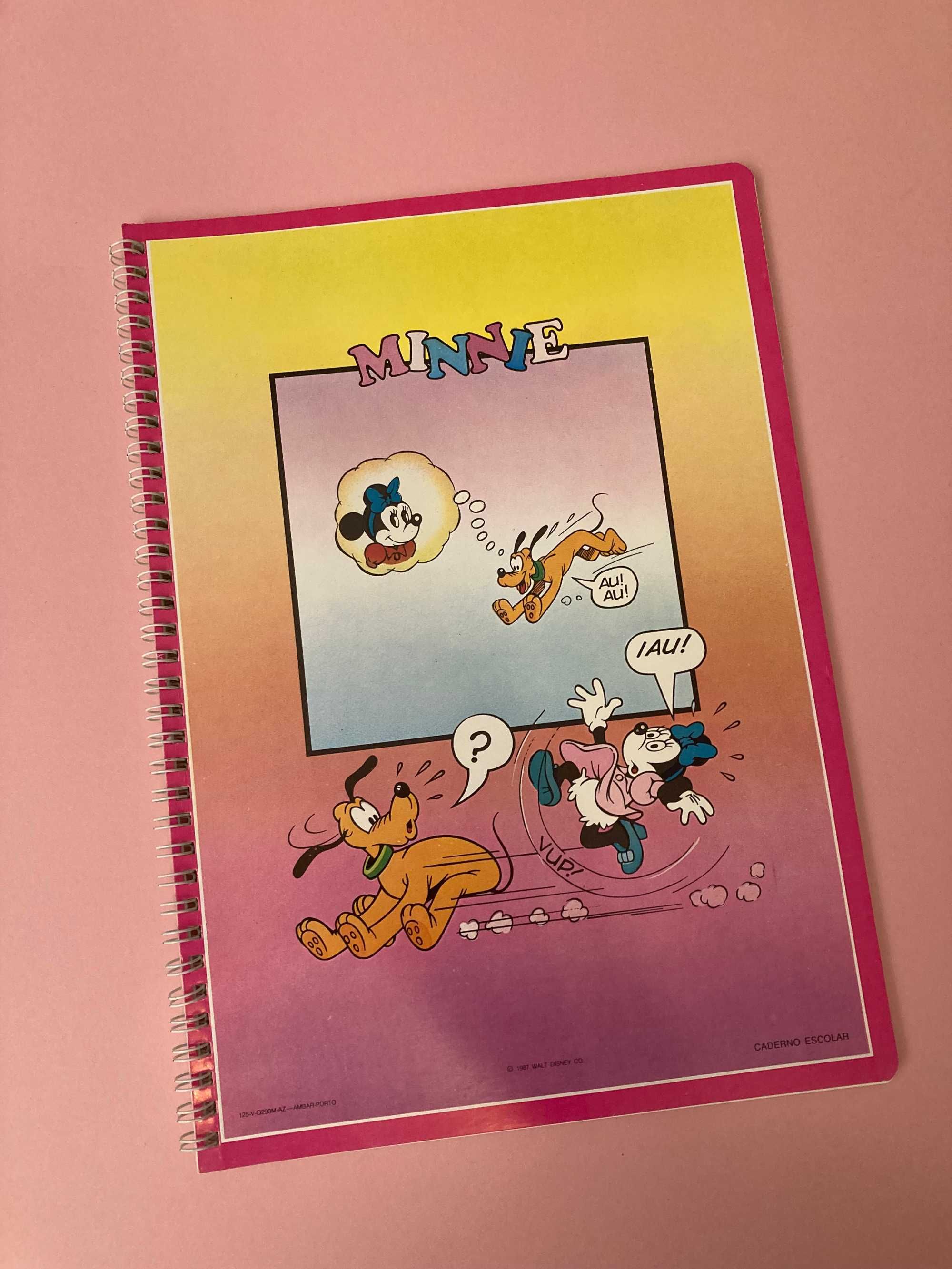 Lote de 2 Cadernos Escolares Disney Anos 80 marca Ambar