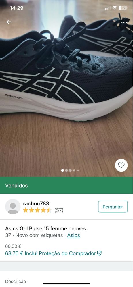 Sapatilhas Asics gel pulse 15 novas