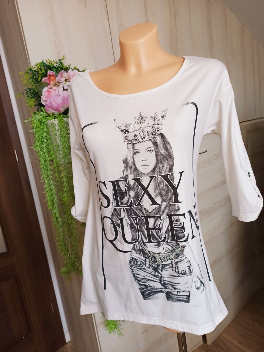 Sg Bluzka damska 36 , 38 , S , M koszulka damska sexy queen  , t-shirt