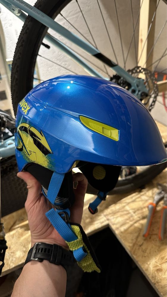 Kask narciarski UVEX u-kid blue-lime