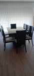 Mesa sala extensível c/ 8 cadeiras