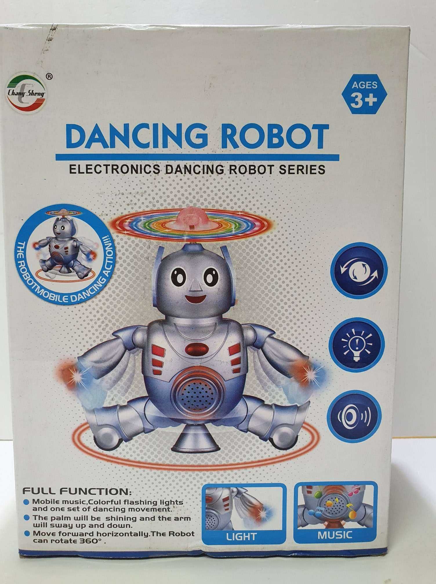 zabawka TAŃCZĄCY ROBOT kolorowe światełka melodyjki wiek 3+ BDB STAN
