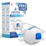 Maska FFP3 VEVOX Zawór 20 Sztuk Ochrona Przed Pyłem Smogiem Alergią